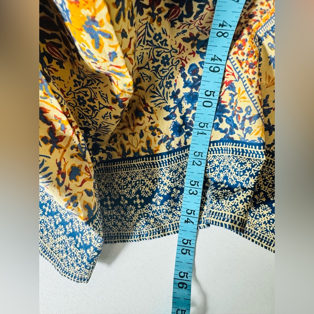 Caroline Constas Tiered Maxi Dress Small Smocked Pockets Cotton Cottagecore Boho - Picture 6 of 11